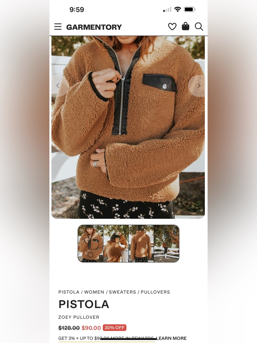 Pistola Tan Sherpa Jacket